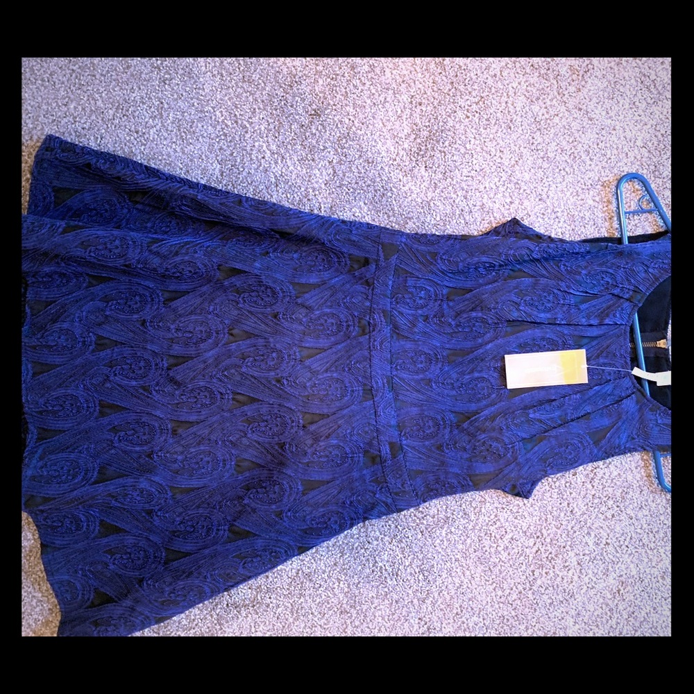 Francesca’s navy and black dress
